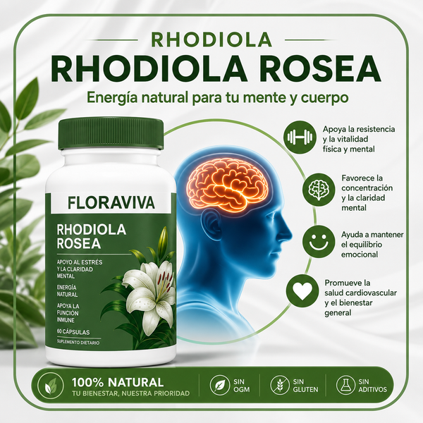 🔥 Rhodiola VitalMax™
Energía natural y enfoque mental para rendir al máximo cada día 🌿⚡