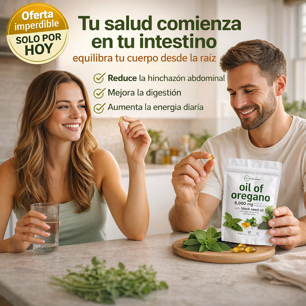 Aceite De Orégano 30 capsulas - Refuerza tu sistema inmune y mejora tu digestión de forma natural
