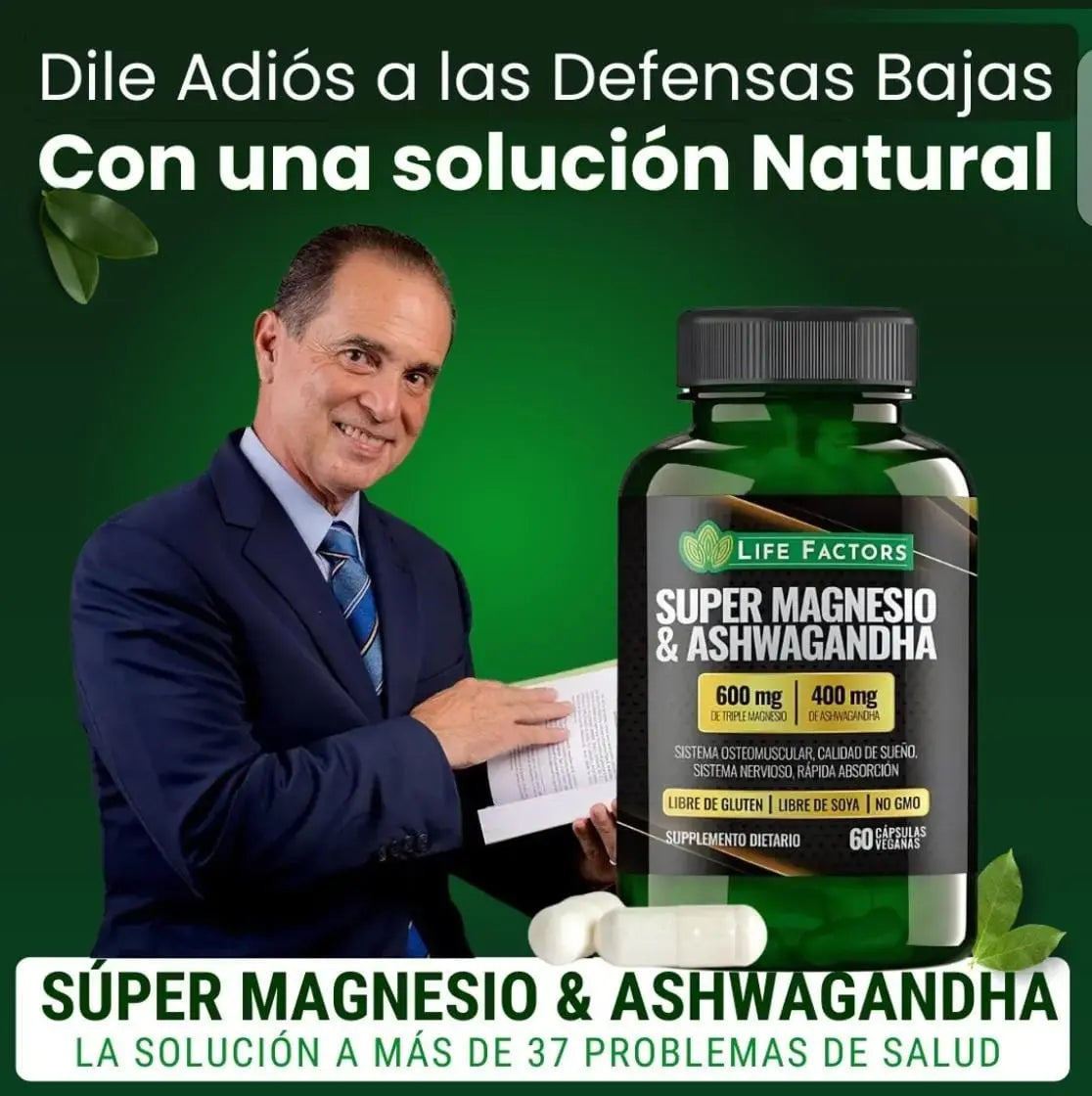 Cápsulas AntiEstrés y Sueño Profundo – Magnesio + Ashwagandha (60 Caps)